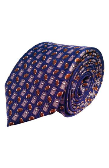 Men's Lazyjack Press Tailgating Silk Tie, Size - Blue