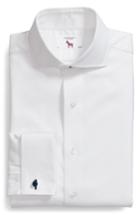 Men's Lorenzo Uomo Trim Fit Basket Weave Dress Shirt .5 - 34 - White