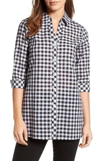 Women's Foxcroft Gingham Cotton Tunic Shirt