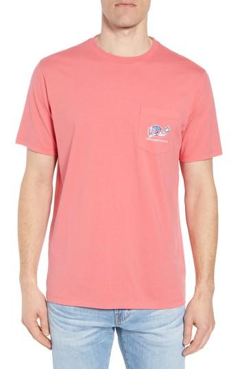 Men's Vineyard Vines Lax Bro Whale Regular Fit Crewneck T-shirt - Red