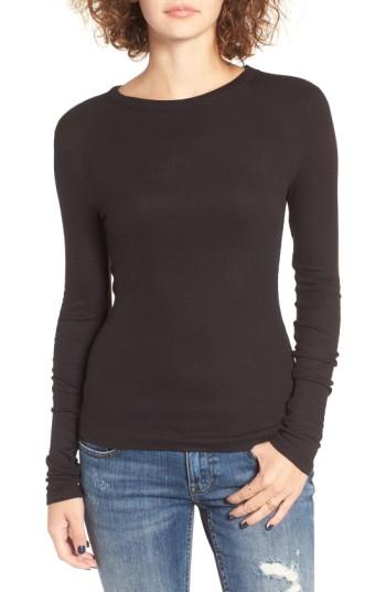 Women's Bp. Ribbed Long Sleeve Tee - Black