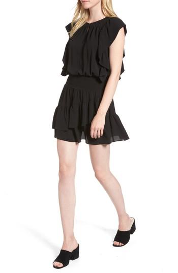 Women's Ella Moss Medena Smock Waist Ruffle Minidress