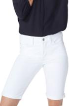 Women's Nydj Briella Roll Cuff Bermuda Shorts - White