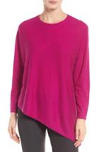 Women's Eileen Fisher Asymmetrical Featherweight Cashmere Sweater - Pink