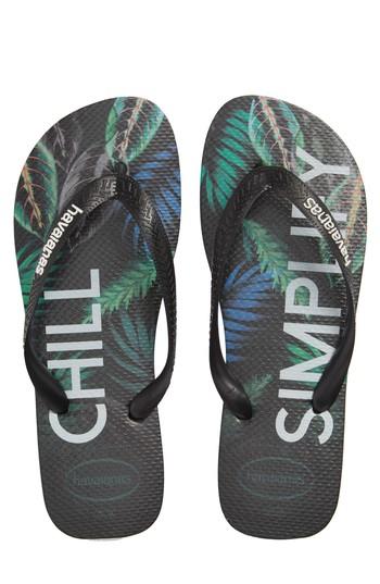 Men's Havaianas Top Tropical Flip Flop M - Black