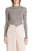 Women's Nanushka Alana Stripe Mock Neck Top - Blue