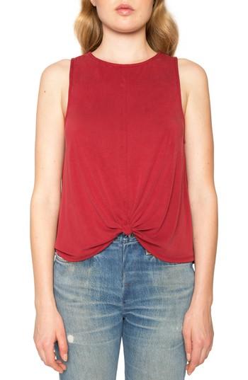 Women's Willow & Clay Twist Knit Tank - Red