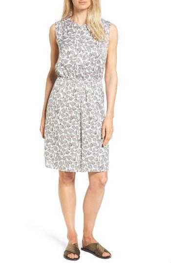 Women's Nordstrom Collection A-line Print Stretch Silk Dress