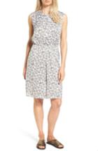 Women's Nordstrom Collection A-line Print Stretch Silk Dress