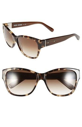 Women's Bobbi Brown 'the Veronika' 57mm Sunglasses - Camel Tortosie