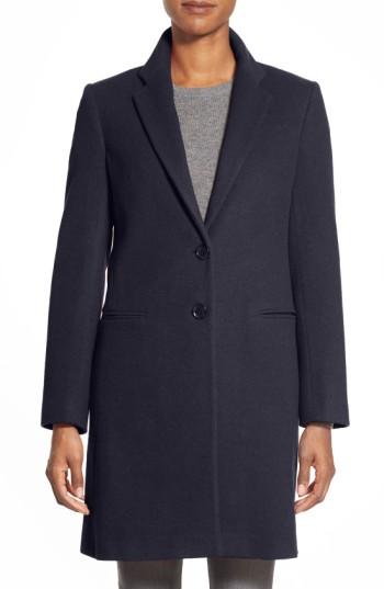 Women's Charles Gray London Wool Blend College Coat - Blue