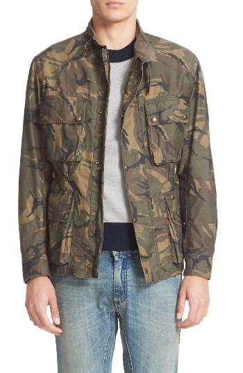 Men's Belstaff Tyefield Camo Wax Cotton Jacket