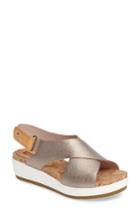 Women's Pikolinos 'mykonos' Platform Sandal Eu - Metallic