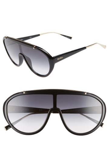 Women's Max Mara Wintry 133mm Shield Sunglasses - Black