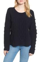 Women's Madewell Open Side Bobble Pullover Sweater, Size - Blue