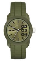 Men's Diesel Double Down Silicone Strap Watch, 44mm