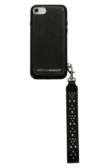 Rebecca Minkoff Iphone 7/8 & 7/8 Leather Wristlet Case - Black