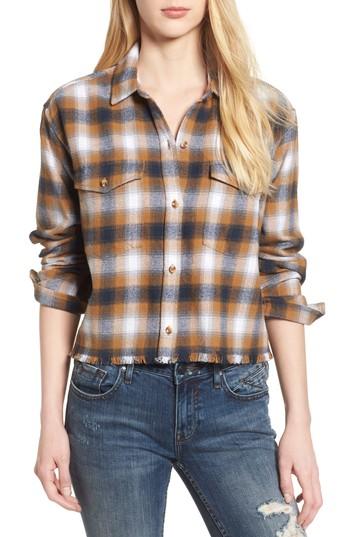 Women's Obey Cassius Crop Flannel Shirt