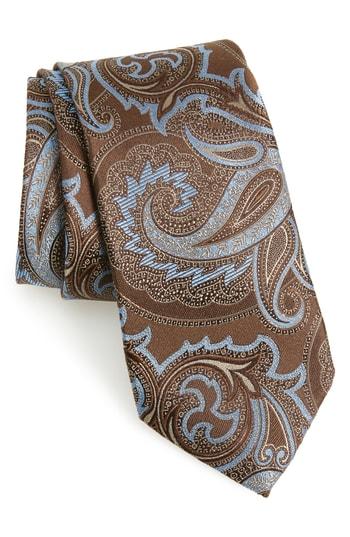 Men's Nordstrom Men's Shop Segura Paisley Silk Tie, Size - Beige