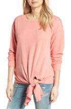 Women's Hinge Tie Front Pullover, Size - Pink
