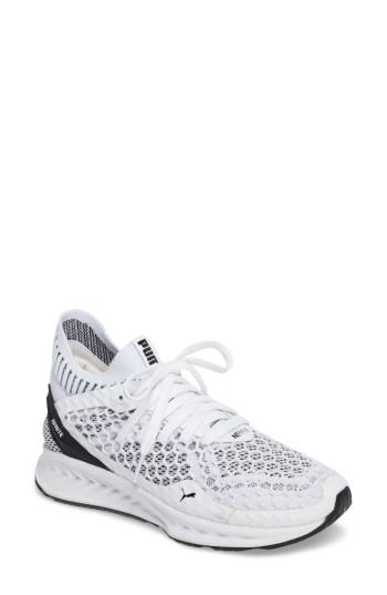 Women's Puma Ignite Evoknit Running Shoe M - White