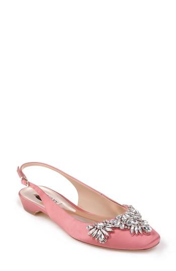 Women's Badgley Mischka Shayla Slingback Flat M - Pink