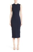 Women's Victoria Beckham Wool Blend Knit Scallop Dress - Blue