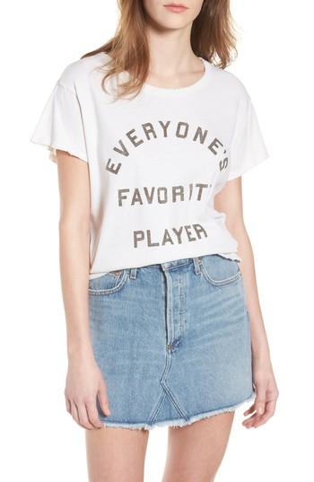 Women's Junk Food Everyone's Favorite Player Tee - White