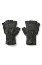 Men's Filson Fingerless Wool Blend Knit Gloves - Black