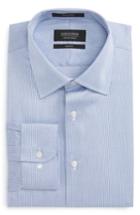 Men's Nordstrom Men's Shop Trim Fit Stripe Dress Shirt .5 32/33 - Blue