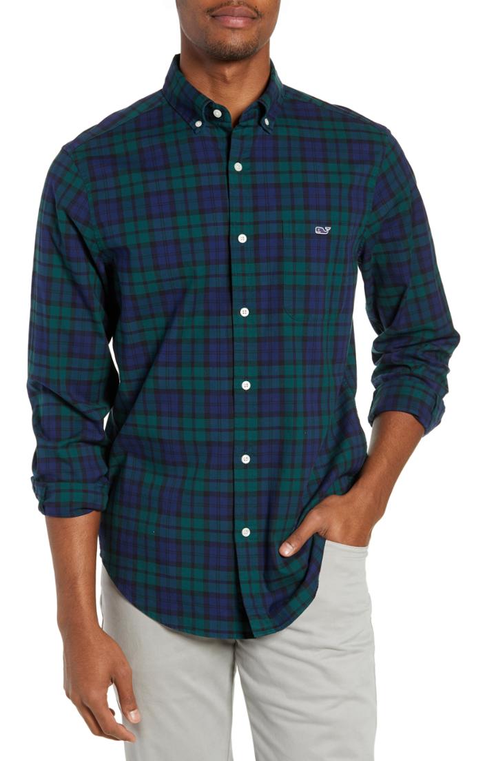 Men's Vineyard Vines Palmer Hill Tucker Classic Fit Sport Shirt - Green