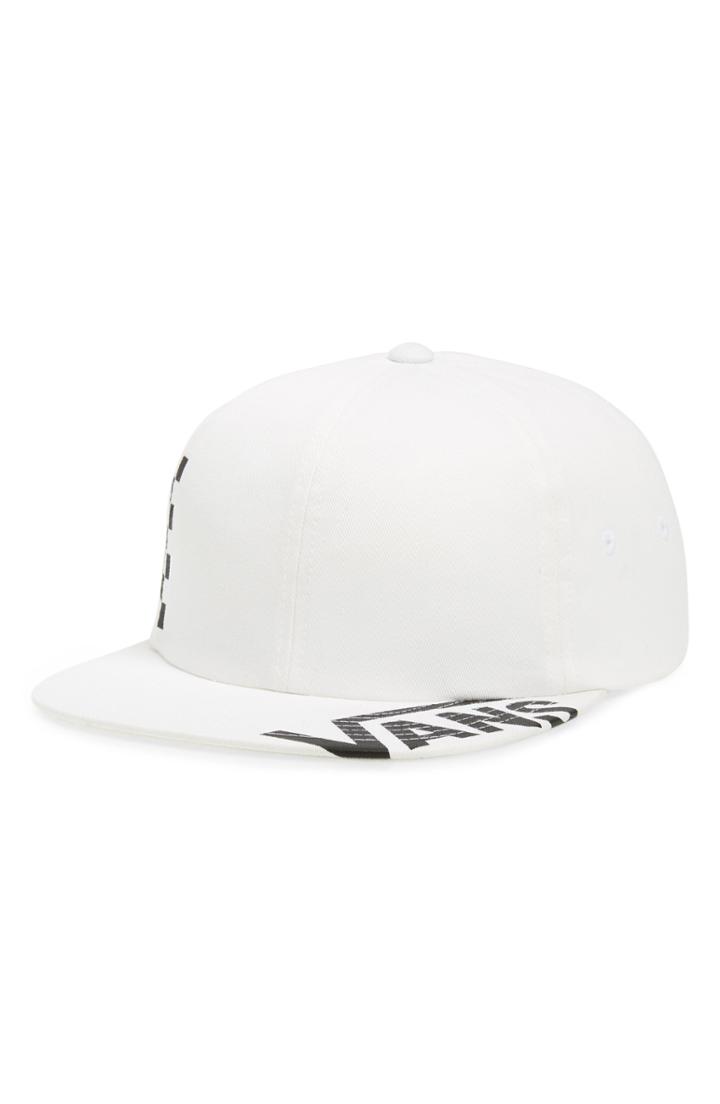 Men's Vans Distort Logo Baseball Cap - White