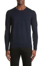 Men's Burberry Carter Merino Wool Crewneck Sweater, Size - Blue