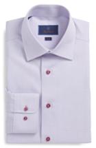 Men's David Donahue Trim Fit Solid Dress Shirt - 32/33 - Pink