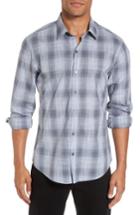 Men's Zachary Prell Perrygold Slim Fit Check Sport Shirt - Grey