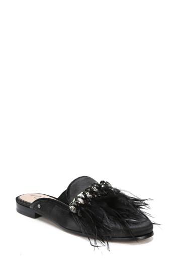 Women's Sam Edelman Landis Feather Mule M - Black