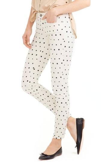 Women's J.crew Mini Star Print Toothpick Jeans