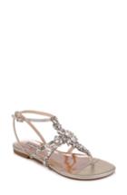 Women's Badgley Mischka Hampden Crystal Embellished Sandal .5 M - Metallic