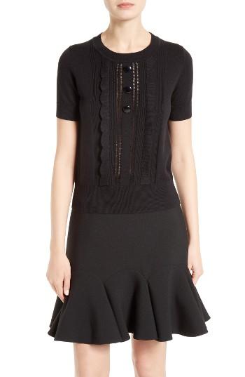 Women's Kate Spade New York Scallop Trim Silk Blend Sweater