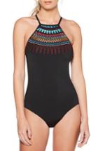 Women's Laundry By Shelli Segal Embroidered One-piece Swim Suit