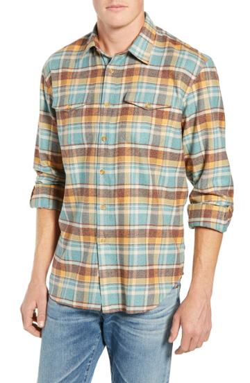 Men's Coastaoro Los Olivios Regular Fit Plaid Flannel Shirt - Blue