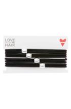 Love Is In The Hair Racer 4-pack Hair Ties, Size - Black