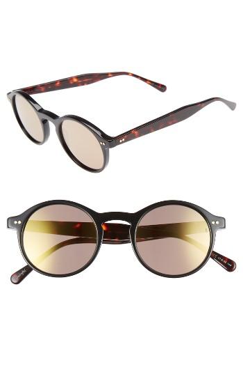 Women's Sunday Somewhere Alila 47mm Round Sunglasses - Dark Chocolate Tortoise
