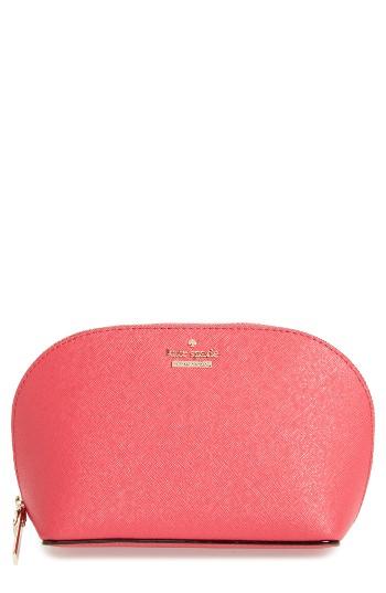 Kate Spade New York Cameron Street - Small Abalene Leather Cosmetics Case, Size - Punch