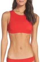 Women's Solid & Striped Olivia Bikini Top - Red