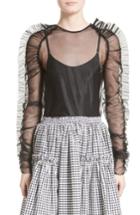 Women's Molly Goddard Stanley Tulle Top Us / 8 Uk - Black