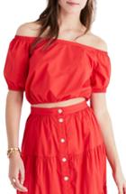 Women's Madewell Hibiscus Crop Off The Shoulder Blouse