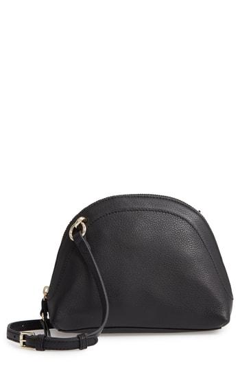Vince Camuto Katja Leather Half-moon Crossbody Bag - Black
