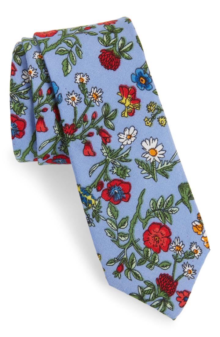 Men's 1901 Mulberry Floral Cotton Tie