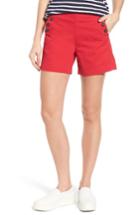 Women's Jag Jeans Sailor Button Detail Shorts - Red